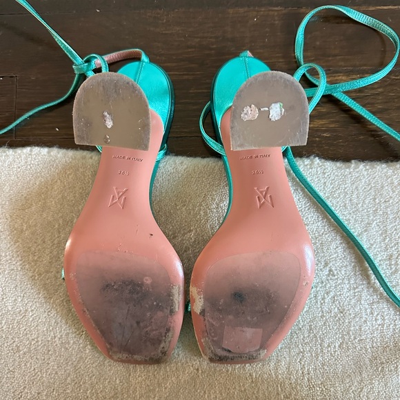 Amina Muaddi Vita leather heel - Picture 9 of 10